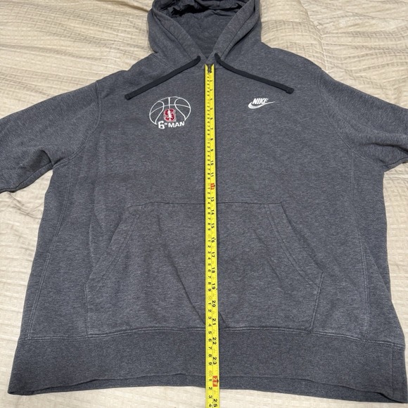 Nike Stanford University Cardinals 6th Man Hoodie Gray Basketball Size Large - Picture 6 of 11